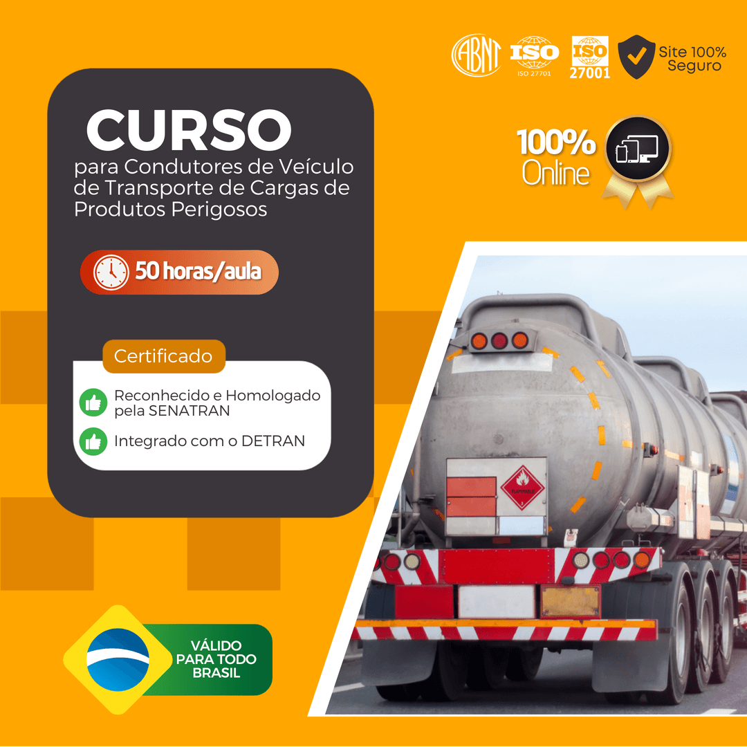 CURSO CONDUTORES TRANSPORTE DE PRODUTOS PERIGOSOS